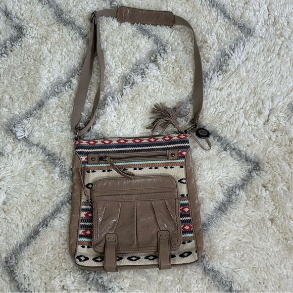The Sak Tan and Multicolor Crossbody Bag - Picture 1 of 12